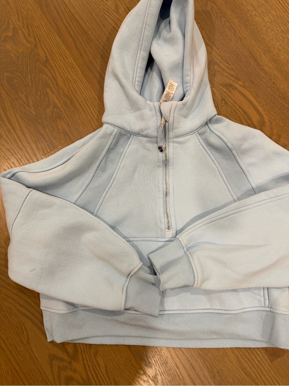 Light Blue scuba lululemon Half-Zip Hoodie Sweater